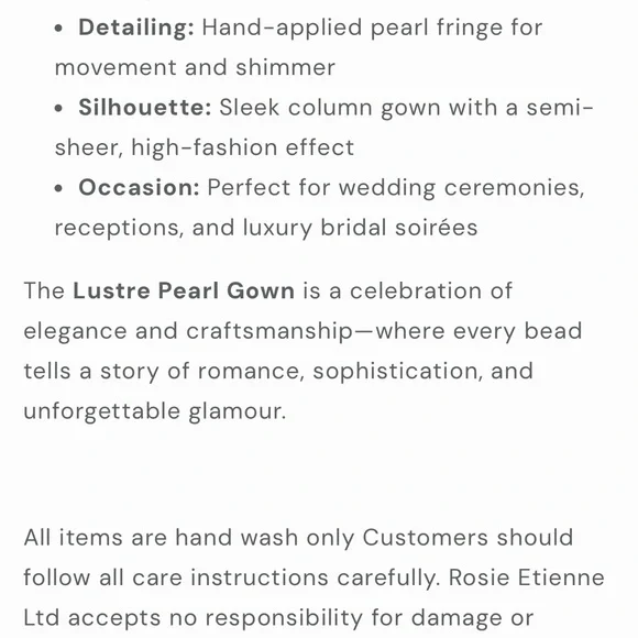 Rosie Etienne Lustre Gown - Picture 5 of 16